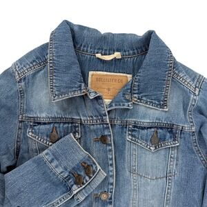 Vintage Hollister Denim Jean Jacket Button Front Juniors Size Large Hong Kong‎